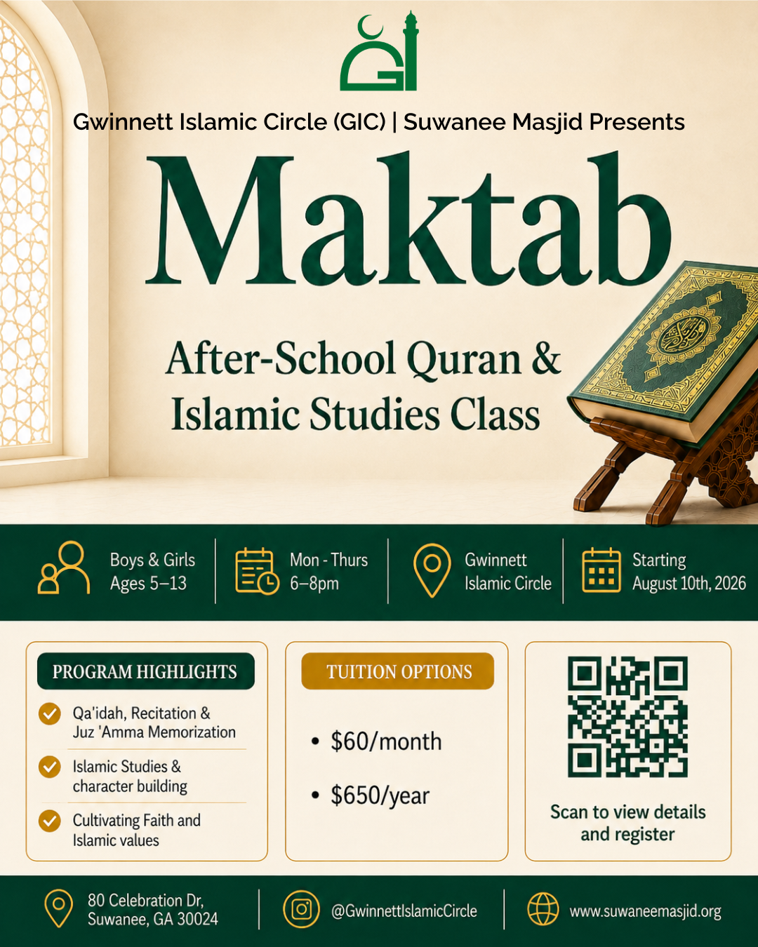 Maktab After-School Quran & Islamic Studies Class